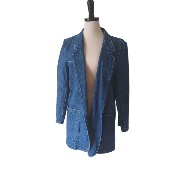 Vintage Eddie Bauer Oversize Denim Barn Coat Womens Small Y2K Field Coat Ranch - Picture 1 of 5